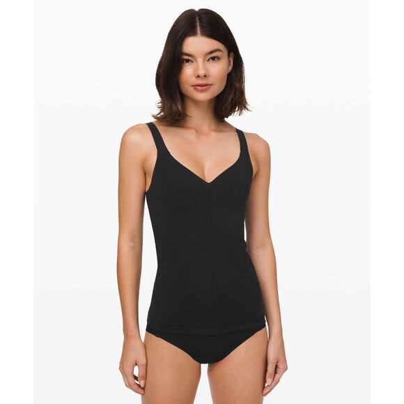 Lululemon Simply Sleek 2-in-1 Tank Black Size 8 Shapewear Layer Built-In Bra - Picture 1 of 7